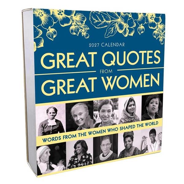 Sourcebooks Great Quotes From Great Women Desk Calendar 2027, Desk Calendars, Day To View, History & Literature, Gift
