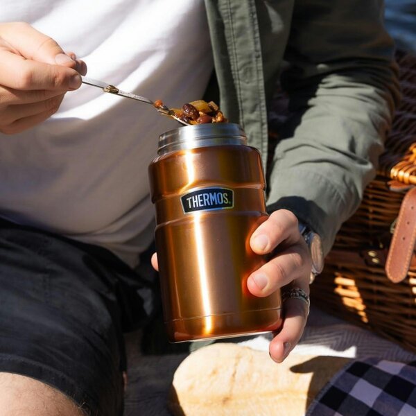 Thermos Stainless King 710ml Insulated Food Flask 14h Hot 24h Cold Pink