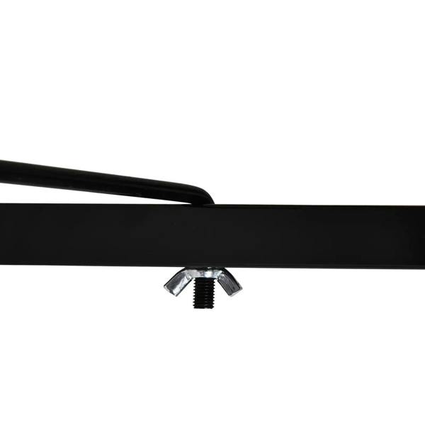 Foldable work bench leg adjustment hardware with screw and bracket