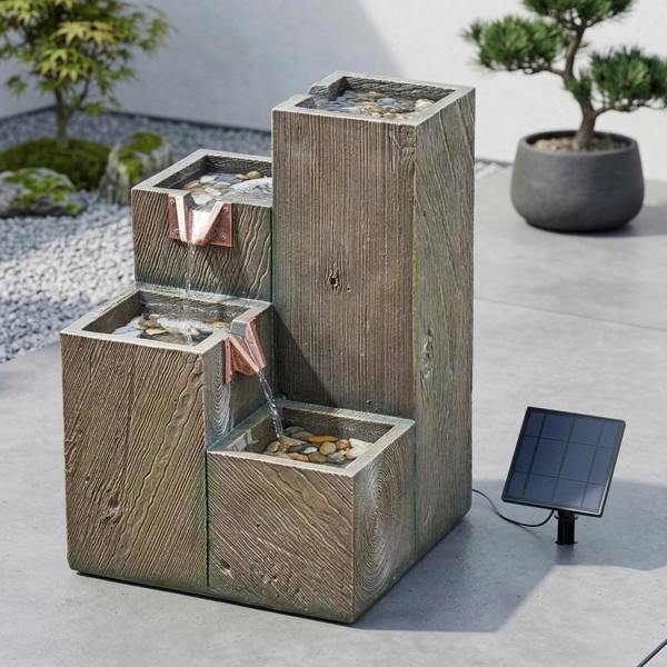 Garden Greatness Quad Geometric Oasis Water Feature