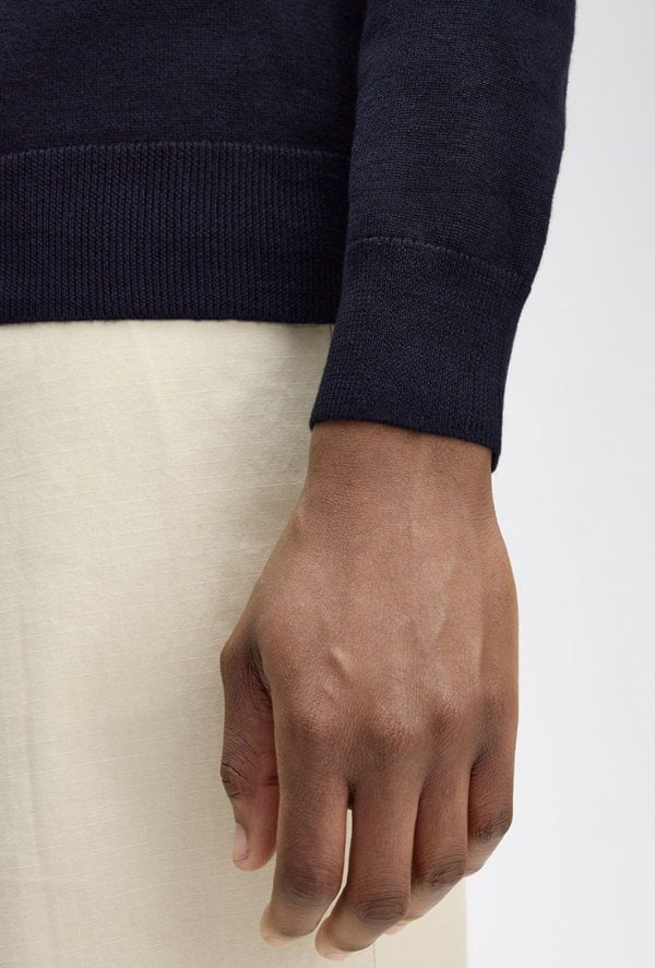Fred Perry Men's Classic Crew Neck Jumper - Navy