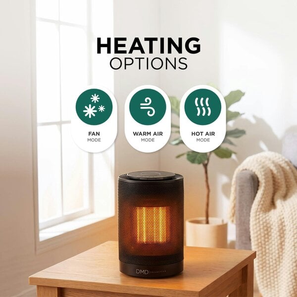 DMD Collective 9" Ceramic Space Heater with Oscillation & Timer 1200W
