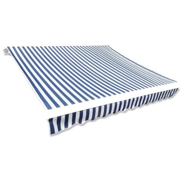 Berkfield Awning Top Sunshade Canvas Blue & White 350x250 cm