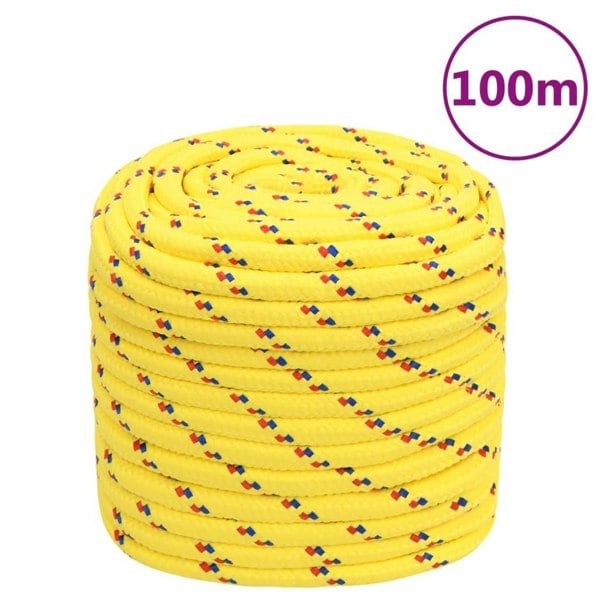 Berkfield Boat Rope Yellow 18 mm 100 m Polypropylene