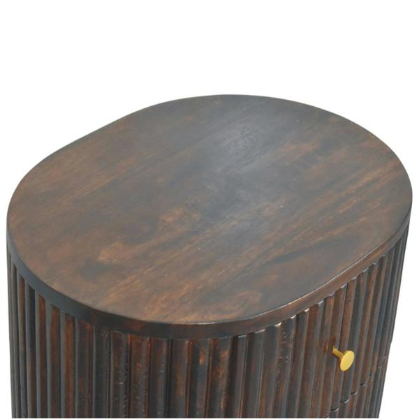Artisan Furniture Curved Fluted 3-Drawer Bedside