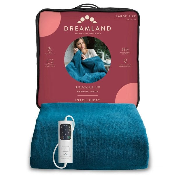 Dreamland Snuggle Up Heated Throw Electric Blanket - Teal - 120cm x 160cm