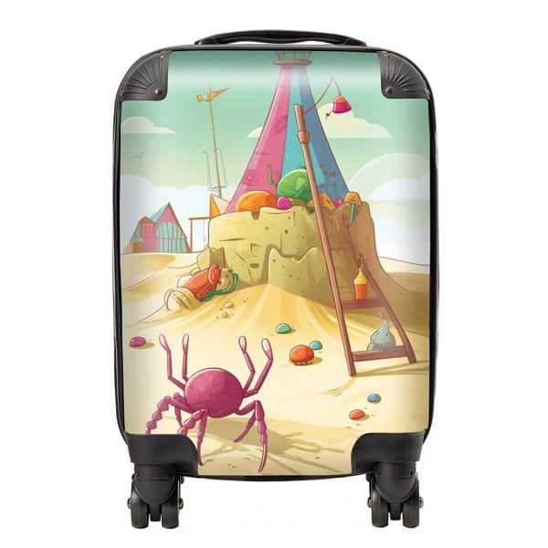 Warren Reed Crab On A Beach Holiday Suitcase