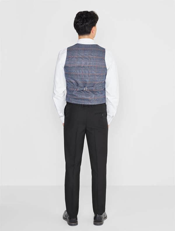 Blue and black page boy suit