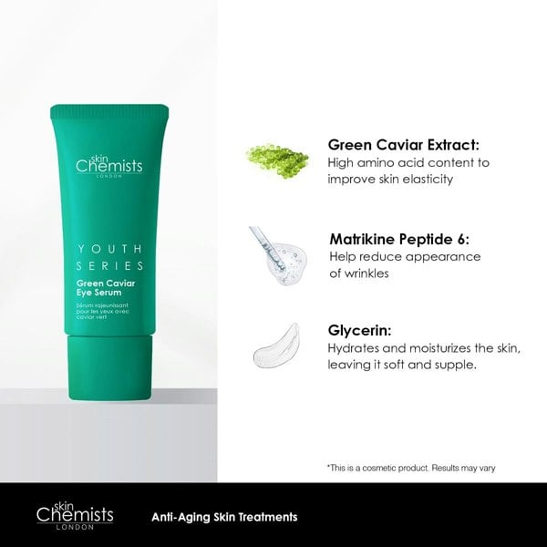 skinChemists Youth Series Green Caviar Eye Serum 15ml