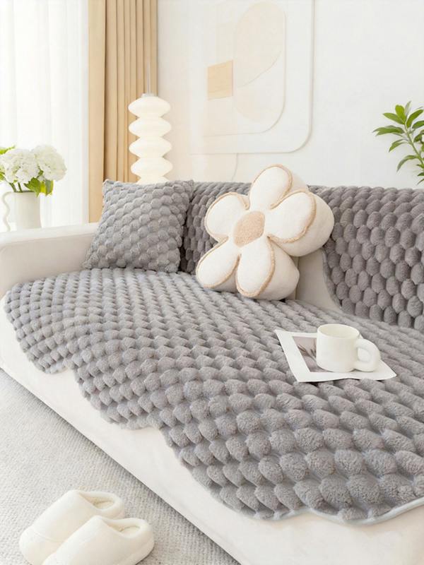 Living and Home Non-Slip Faux Plush Sofa Protector