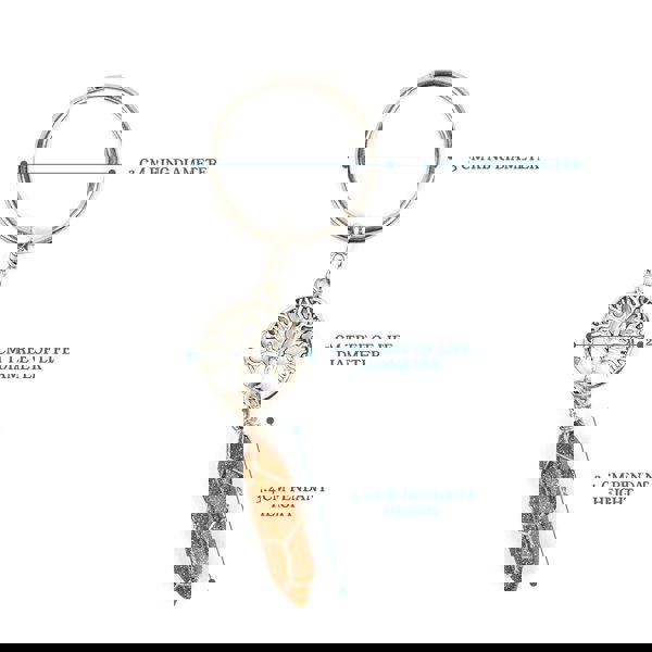 Myga Crystal and Zinc Keychain