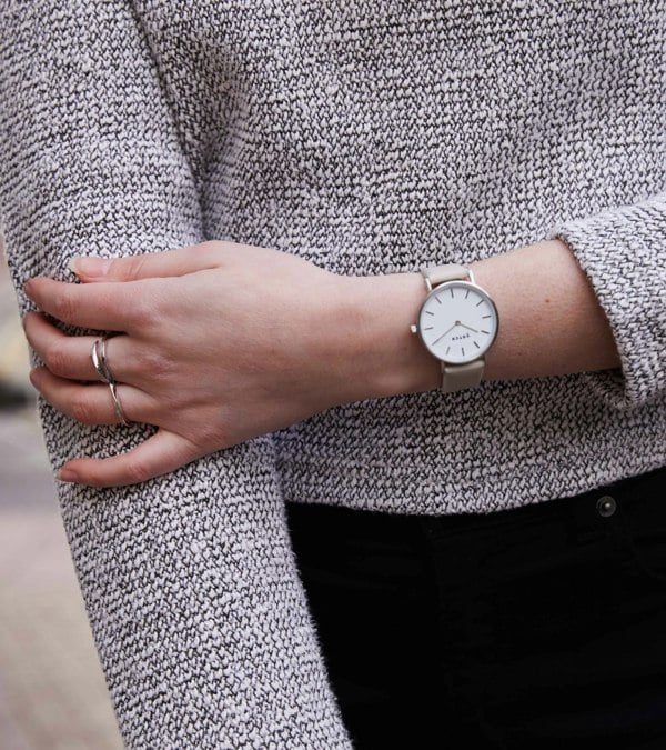 Votch Silver & Light Grey Watch | Petite