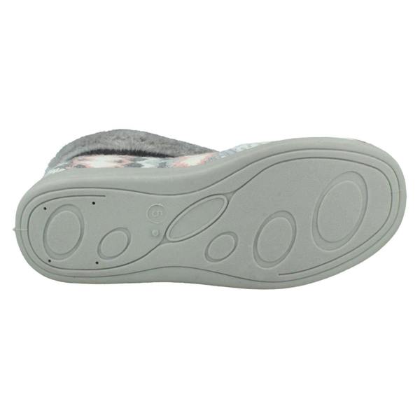 Rosebank Ladies Rosebank Memory Foam Norwegian Print Bootee Slippers Penny