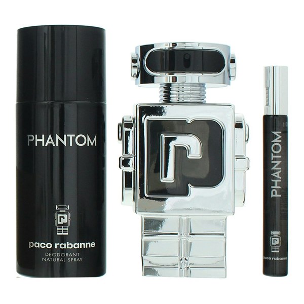 Paco Rabanne Phantom 3 Piece Gift Set: Eau De Toilette 100ml - Eau de Toilette 10ml - Deodorant Spray 100ml