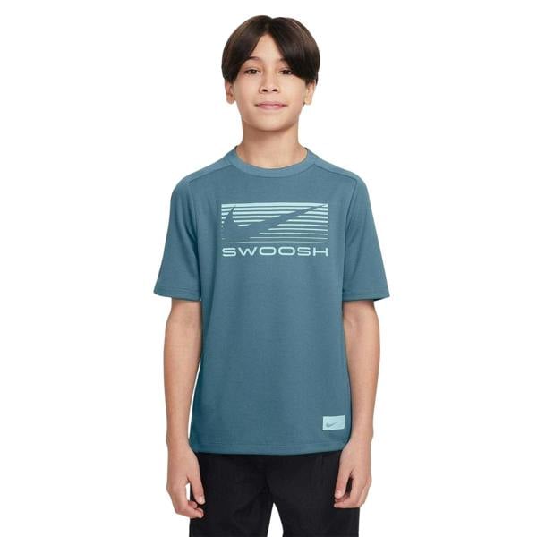 Nike Boys Swoosh Dri-FIT T-Shirt - Smokey Blue/Glacier Blue - 