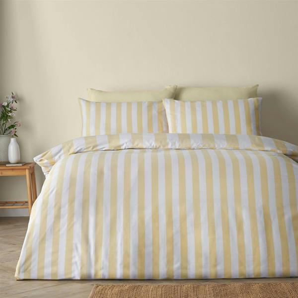 Cove Stripe Yellow Duvet Cover Set