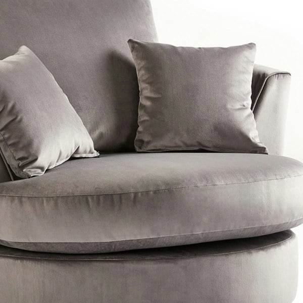 Fernando Plush Velvet Swivel Chair - 4