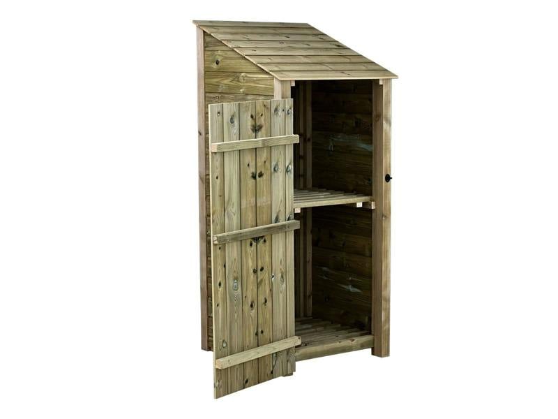 Arbor Garden Solutions Wooden Premium Tongue/Groove Log Store with Door and Shelf (W-79cm, H-126cm or H-180cm, D-88cm)