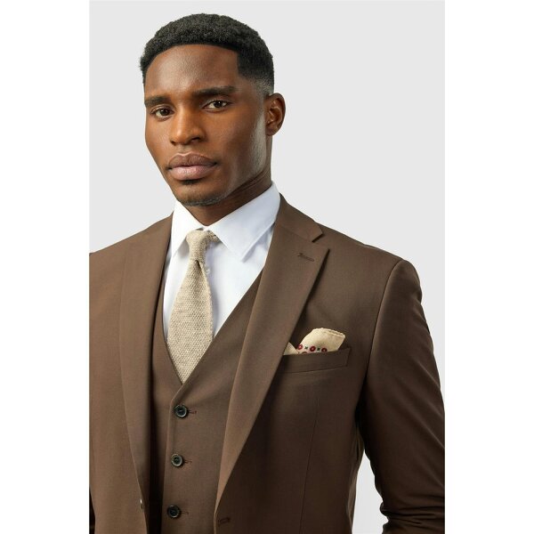 Limehaus Slim Fit Brown Jacket