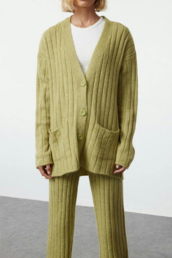 WOVCOR 2-Piece Loose Fit Soft Texture Knit Top & Pants Set