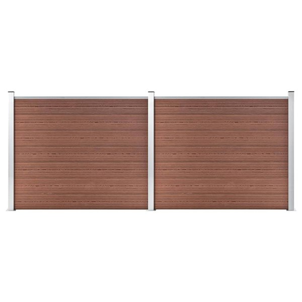 Berkfield Fence Panel Set WPC 353x146 cm Brown