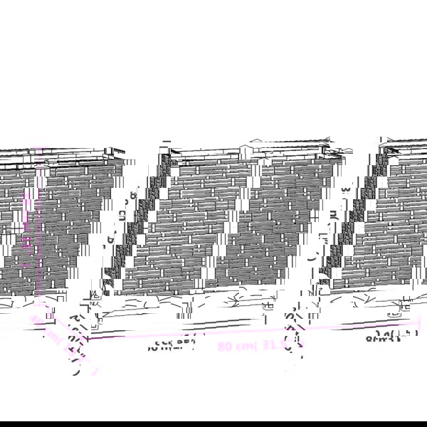 Berkfield Raised Bed 80x40x38 cm Polypropylene