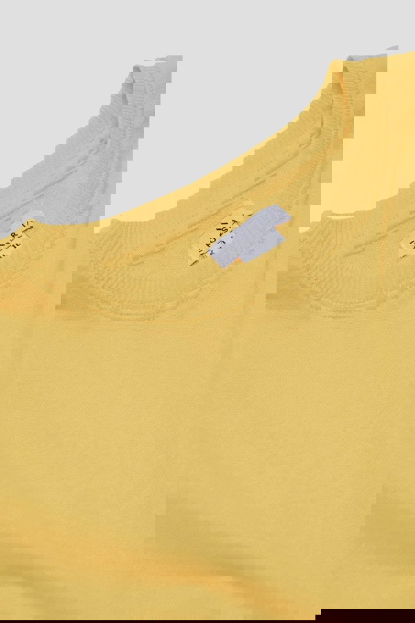 ENORSIA Ribbed Hem Cropped Sweatshirt