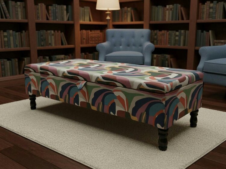 ISTOOLS Premium Multi‑Colour Ottoman Storage Bench Coffee Table – Multi‑Functional Living Room Seating & Storage - 36 x 24 Inches (92 x 61cm)