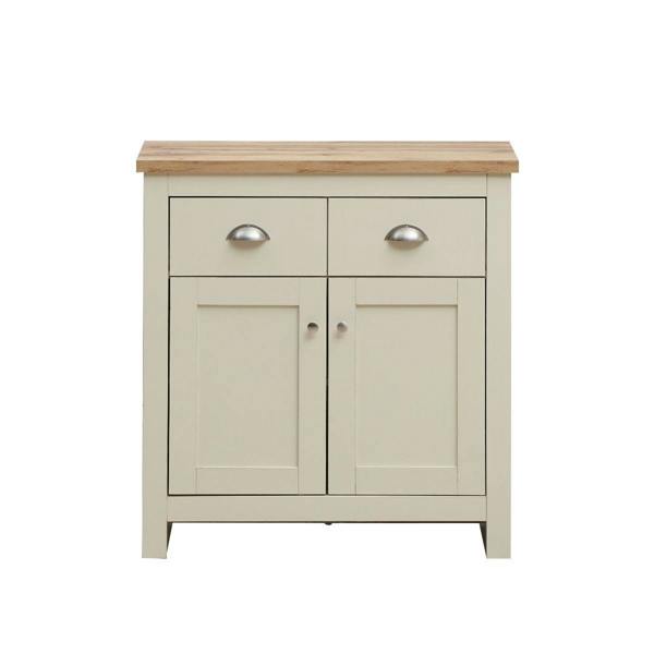Timber Art Design Lisbon Compact 2 Door 2 Drawer Sideboard Storage Cabinet Cupboard