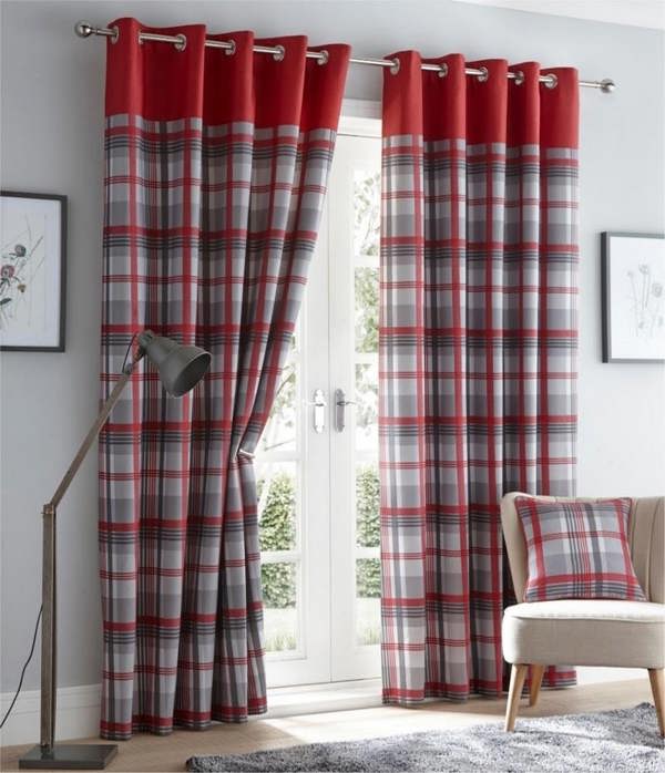 Orleans Red Curtains 46 X 72