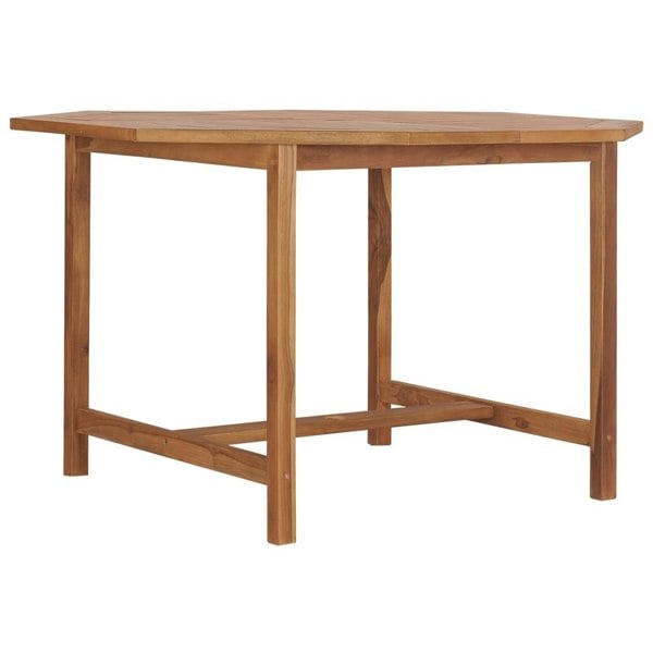 Berkfield Garden Dining Table 110x110x75 cm Solid Wood Teak