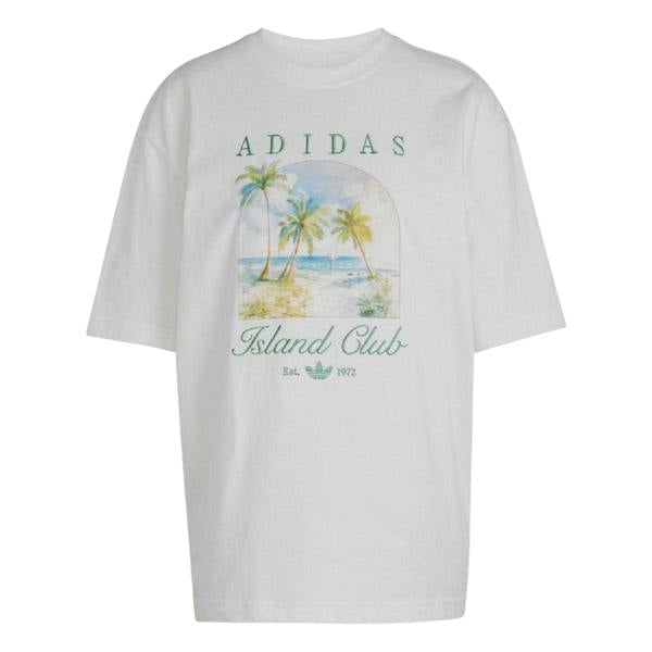 Adidas Womens/Ladies Island Club Oversized T-Shirt - White - 