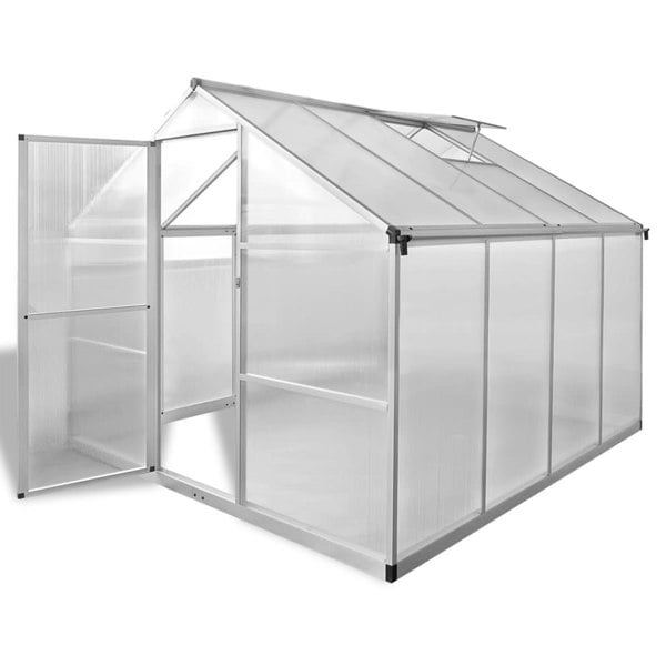 Berkfield Reinforced Aluminium Greenhouse with Base Frame 6.05 m�__
