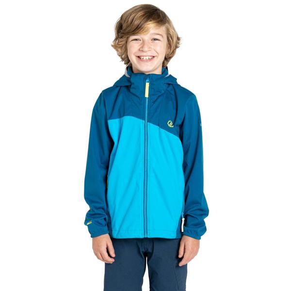 Dare 2B Childrens/Kids Explore Soft Shell Jacket - Blue Sapphire/Spring Break - 