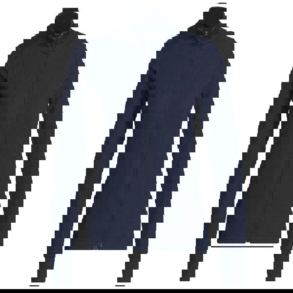 Adidas Womens/Ladies Performance Textured Full Zip Jacket - Collegiate Navy - 