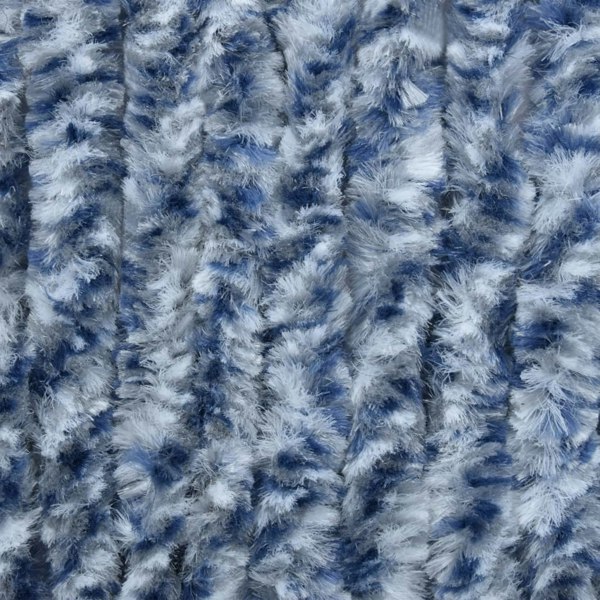 Berkfield Insect Curtain Blue, White and Silver 56x185 cm Chenille
