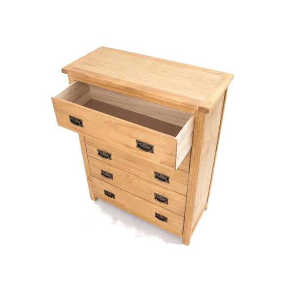 Cabinet Bits Lugo 5 Drawer Chest of Drawers Bras Drop Handle