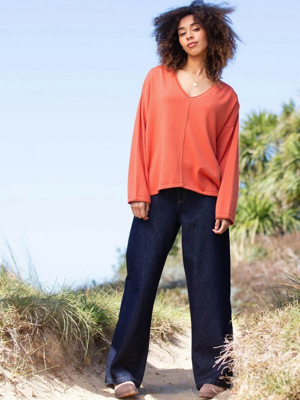 Kite Organic Loscombe Knit Jumper Burnt Orange