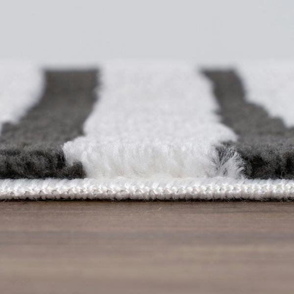 Loft Geometric Dark Grey Rug Easy Care