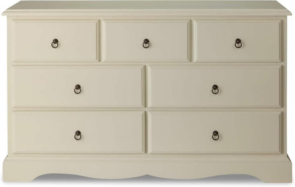 Statement Furniture Romance Large 3 Over 4 Chest of Drawers, Assembled Wide Bedroom Storage