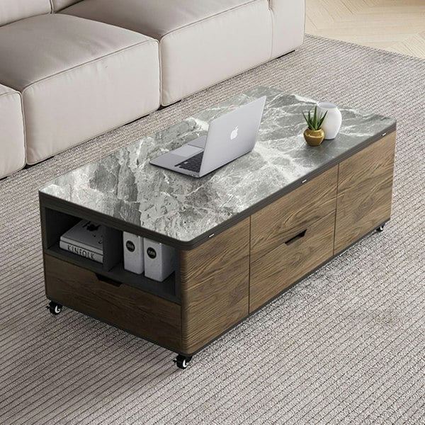 Weilai Concept Ruby Lift Top Coffee Table, Multi-Functional Foldable Coffee Table