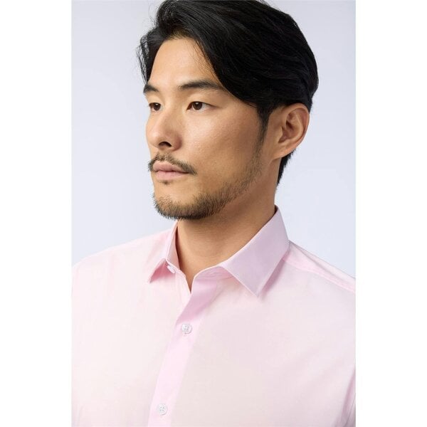 Limehaus Tailored Fit Pink Stretch Shirt