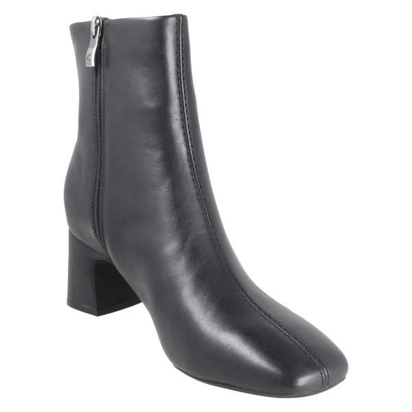Clarks Ladies Clarks Square Toe Block Heeled Ankle Boots Fernie Zip