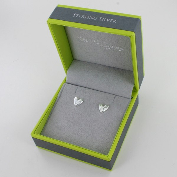 Melting Heart Sterling Silver Stud Earrings - Reeves & Reeves