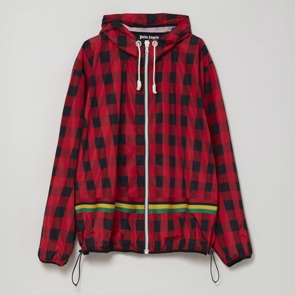 Palm Angels Buffalo Check Windbreaker Jacket - Red