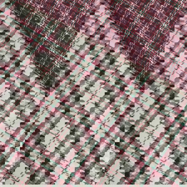 Catherine Lansfield Kelso Check Reversible Duvet Cover Set Plum