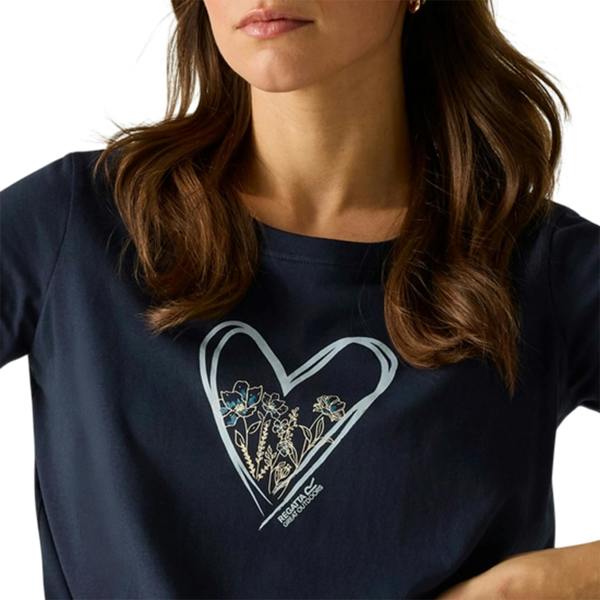 Regatta Womens/Ladies Filandra VX Heart T-Shirt - Navy - 