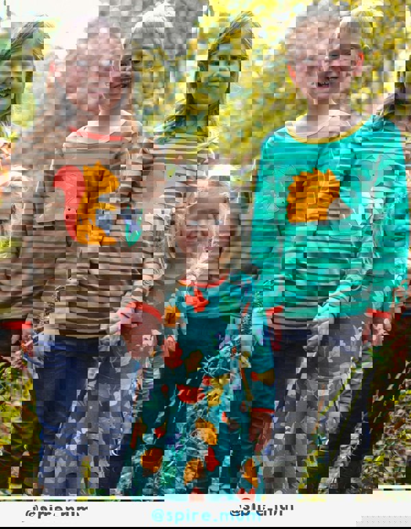 Organic Autumn Print Skater Dress - Toby Tiger UK Retail