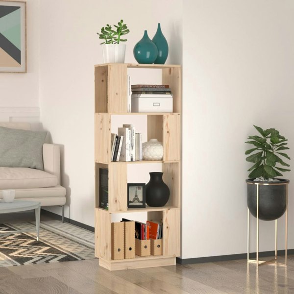 Berkfield Book Cabinet/Room Divider 51x25x132 cm Solid Wood Pine