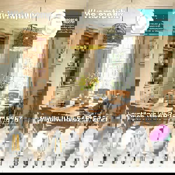 Emitto Modern Ceiling Pendant Light Shade Rattan Style Woven Lamp Shade 25cm